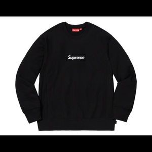 Supreme box logo crew neck.  Black. Medium.